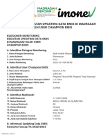 Monitoring Kegiatan Updating Data Emis Di Madrasah Oleh User Champion Emis