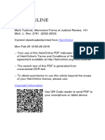 M Tushnet, Alternative Forms of Judicial Review' (2003) 101 Michigan Law Review 2781, 2781-802