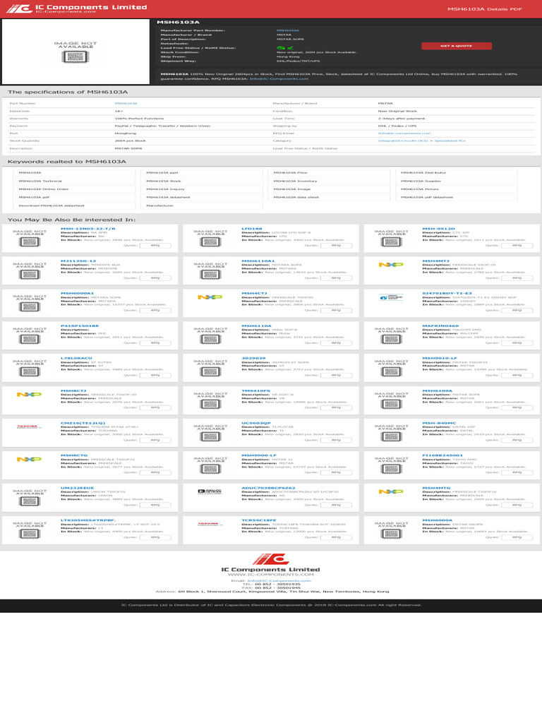 MSH6103A | PDF | Electronics | Business