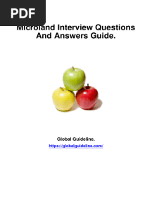 Microland Interview Questions and Answers 68498