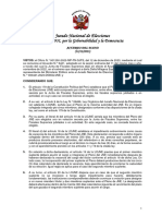 Acuerdo Del Pleno Del Jurado Nacional de Elecciones Sobre Delia Espinoza