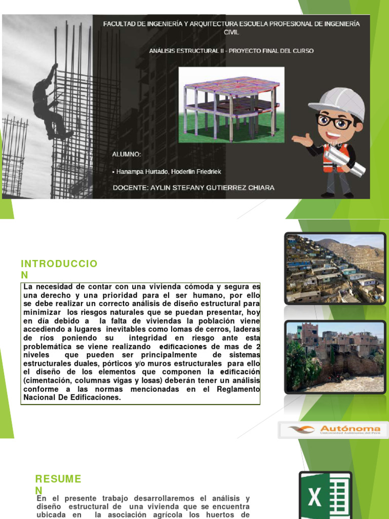 Análisis Estructural de Vivienda en Lima | PDF | Fundación (Ingeniería ...