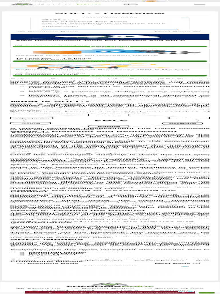 SDLC Overview PDF Software Development Process Business
