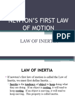 Newtons First Law of Motion