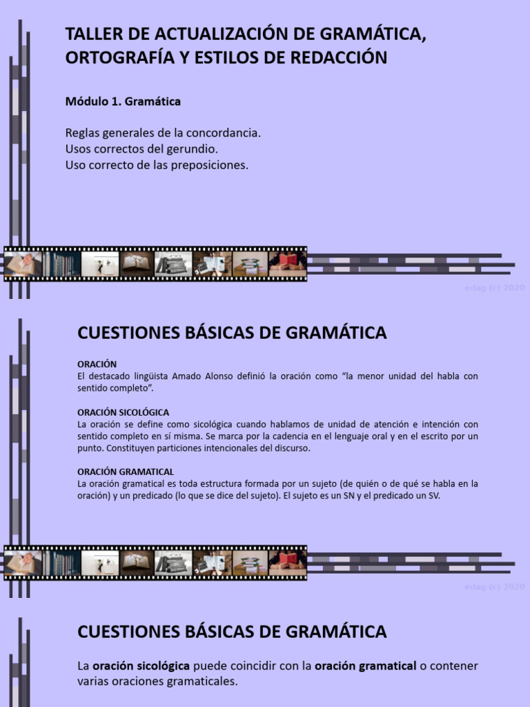 Oraciones Gramaticales y Concordancia | PDF | Verbo | Numero Gramatical