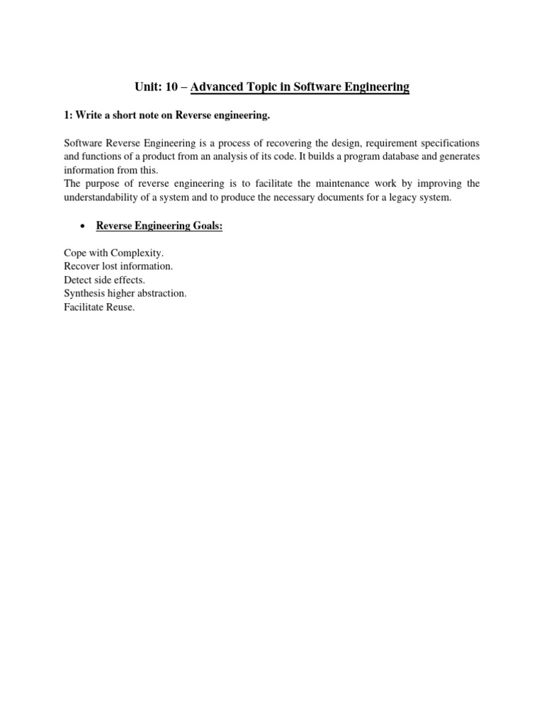 Software Reverse Engineering & CASE Overview | PDF | Component Based ...