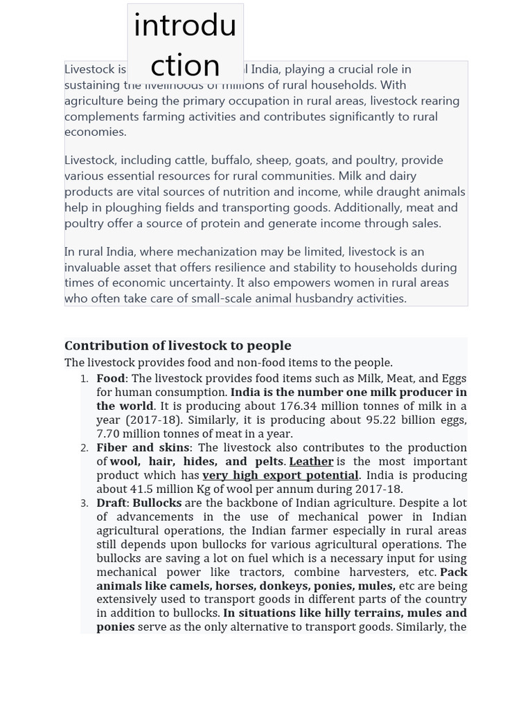 Livestock: Backbone of Rural India | PDF | Livestock | Agriculture