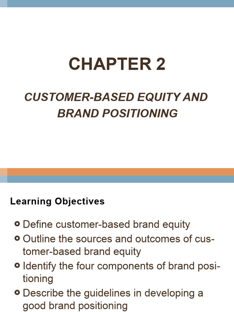 Chapter 2 Customer Based Brand Equity Brand Positioning 1 Pdf