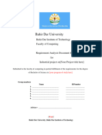 Annex I Documentation Template For Requirement Analysis Documen