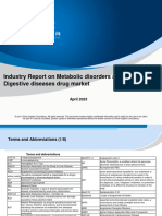 Industry Report On Metabolic Disorders and Digestive Diseases Drug Market