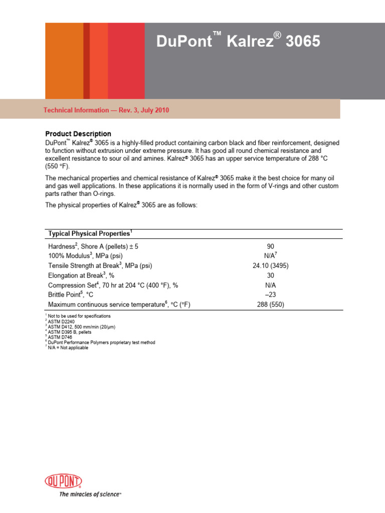 Kalrez Series 30 | PDF | Trademark | Fibers