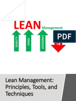 Lean Management - Principles, Tools and Techniques