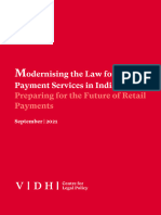 Modernising The Law For Payment Services in India Preparing For The Future of Retail Payments