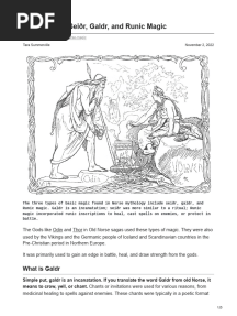 Norse Magic Seiðr Galdr and Runic Magic