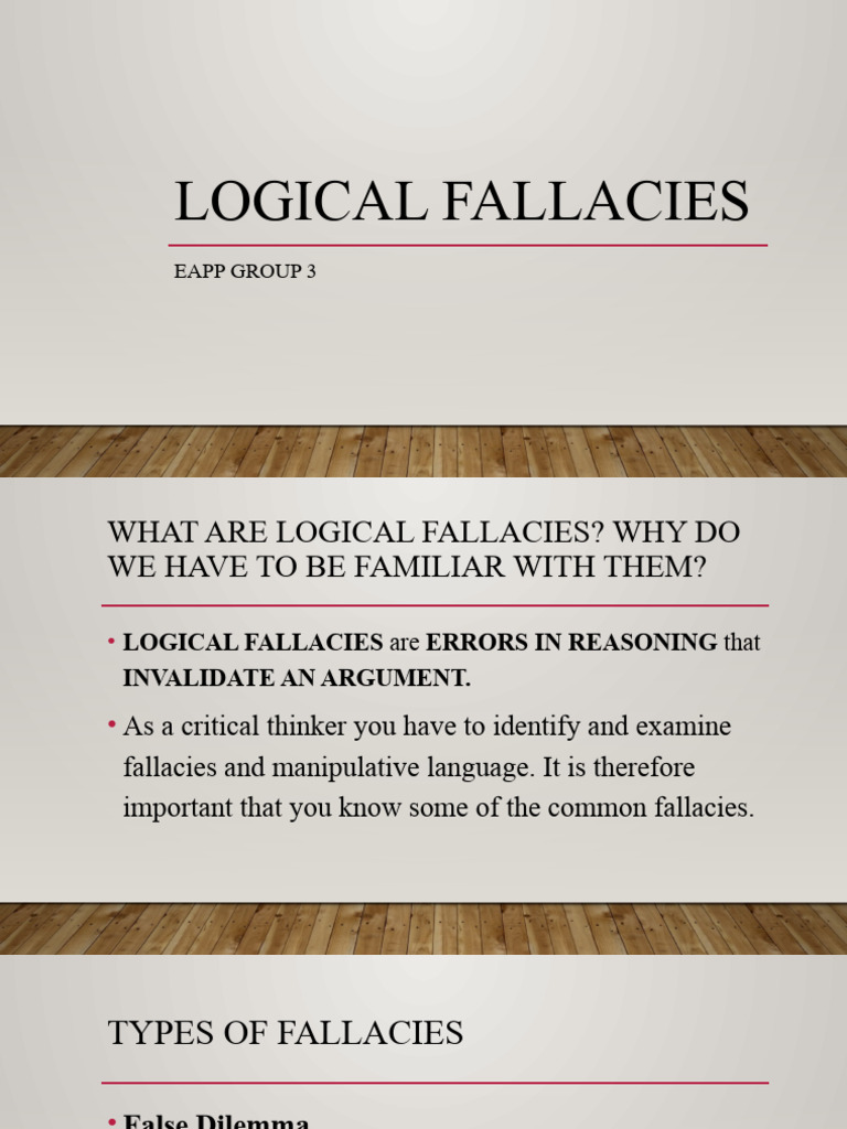 Logical Fallacies | PDF | Fallacy | Argument