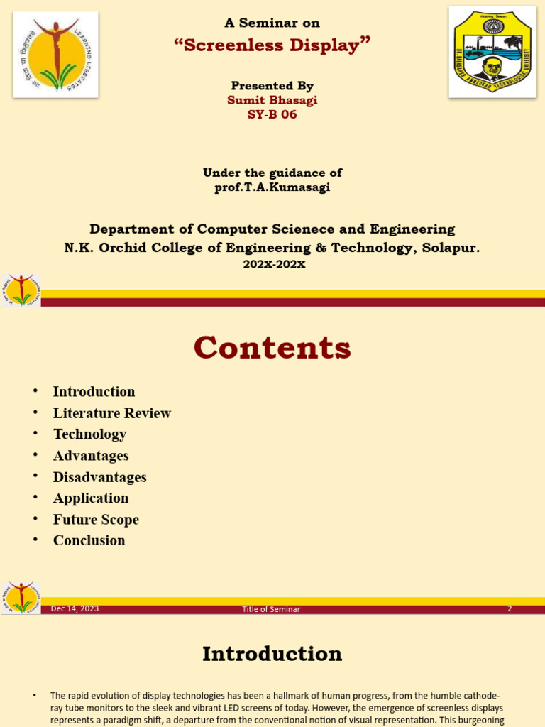 Seminar Presentation Format Sumit PDF Virtual Reality Augmented