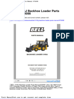 Bell 315sj Backhoe Loader Parts Manual 874098