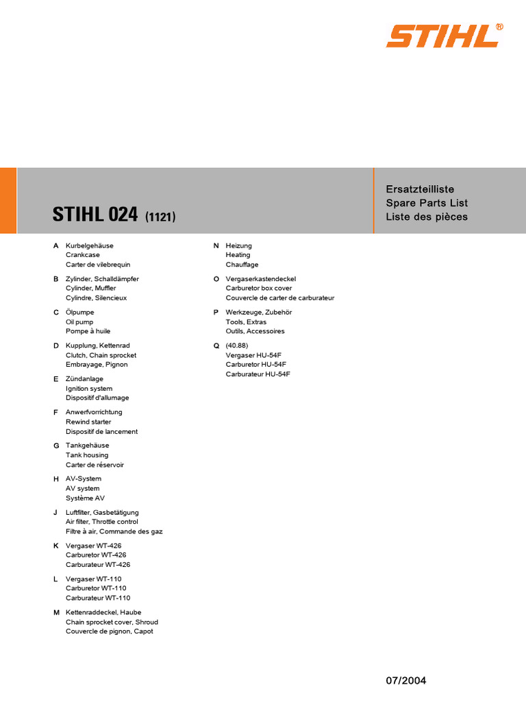 Kurbelwelle passend für Stihl 024 AV Super