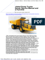 Bell Articulated Dump Trucks Operator Manual Service Manual and Part Manual Full DVD