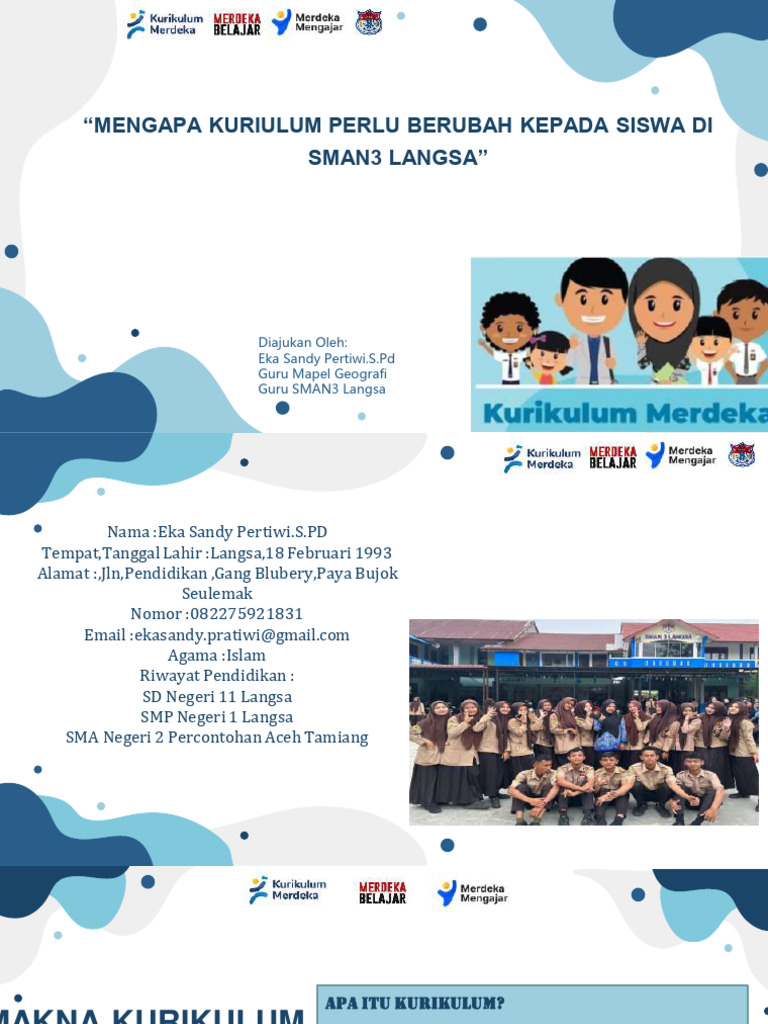 Pentingnya Perubahan Kurikulum SMAN3 | PDF