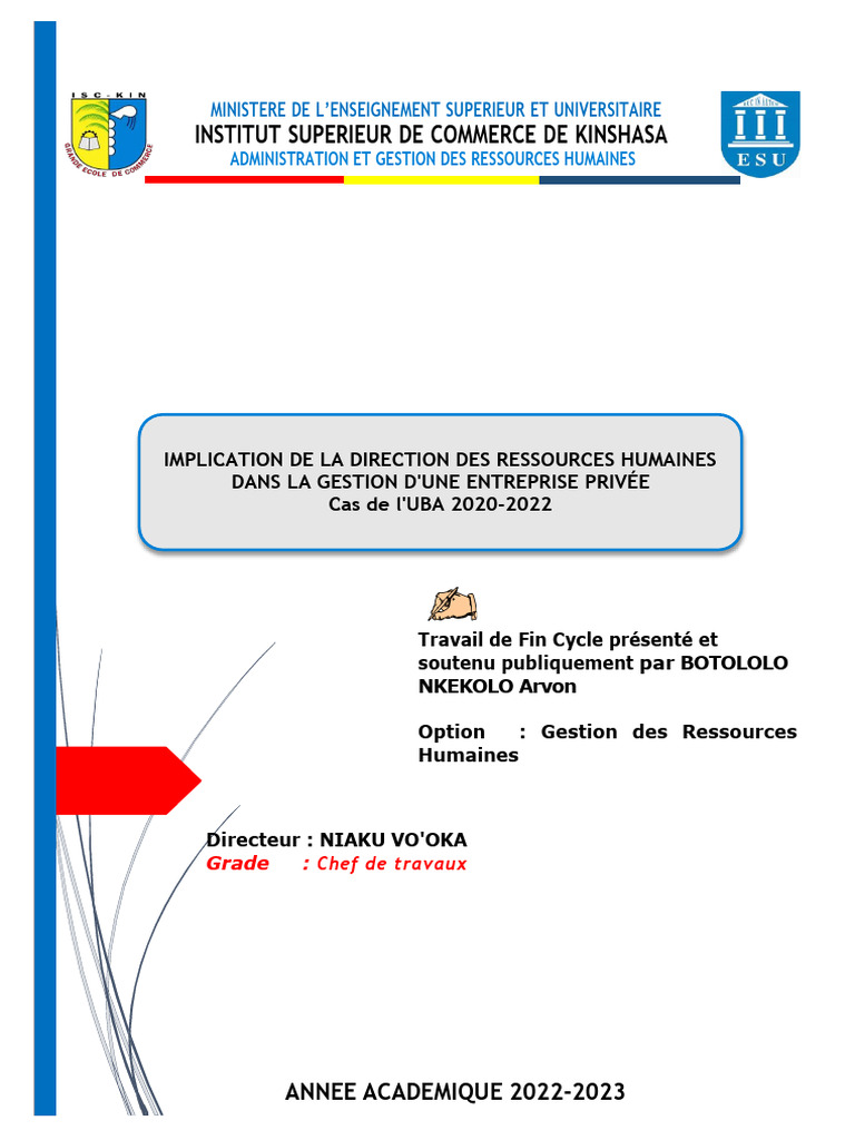 Page De Garde Isc : ISC LUBUMBASHI – PKTLTX
