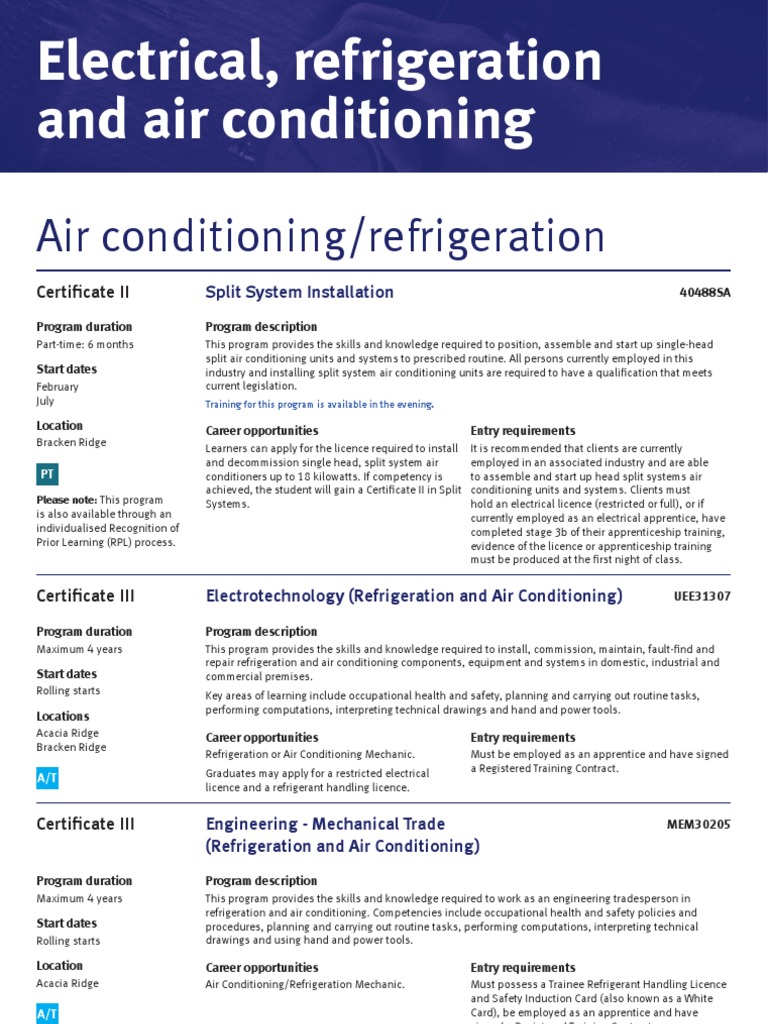 Electrical On Air Conditioning Programs | PDF | Electrician ...