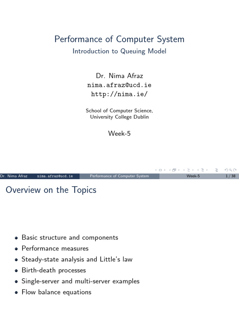 Queuing Models in Computer System Performance | PDF | Computer Science ...