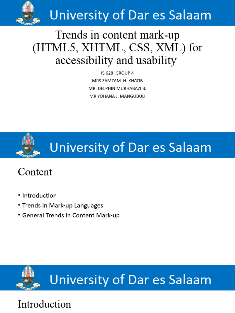 Content Mark-up Trends for Accessibility | PDF | Html | Markup Language