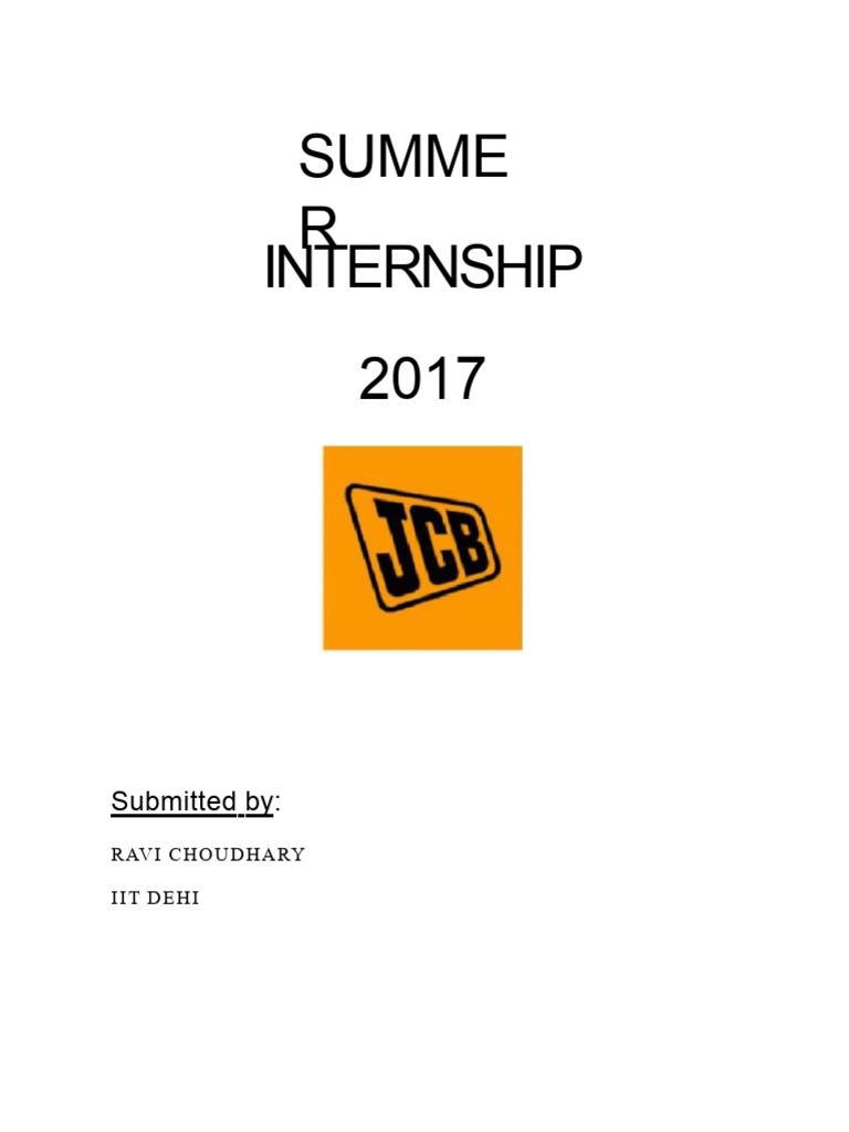 JCB Training Report PDF Electrical Connector Nut (Hardware)