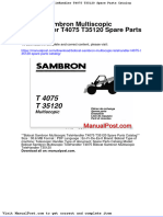 Bobcat Sambron Multiscopic Telehandler t4075 t35120 Spare Parts Catalog