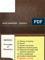 iGCSE Chemistry Section 1 Lesson 4