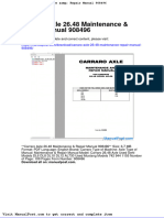 Carraro Axle 26 48 Maintenance Repair Manual 908496