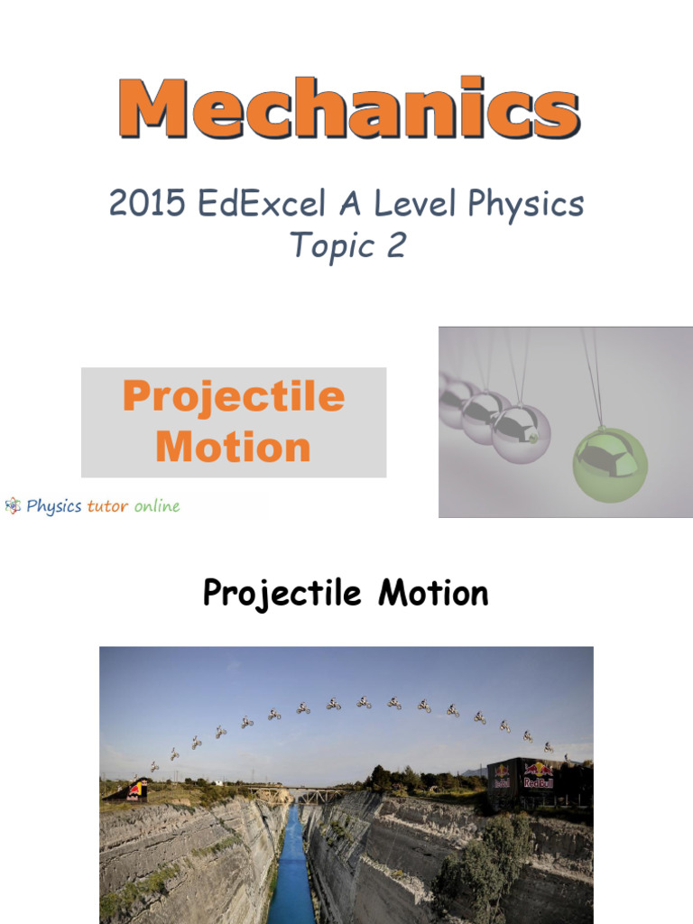 A Level Physics: Projectile Motion Guide | PDF | Velocity | Classical ...