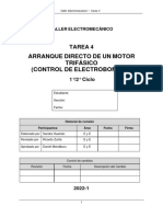 TEM Tarea 4 Guía - Arranque Directo de Un Motor Trifásico, Control de Electrobombas 2021