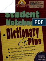 Random House Webster - S Student Notebook Dictionary Plus 2nd Edition