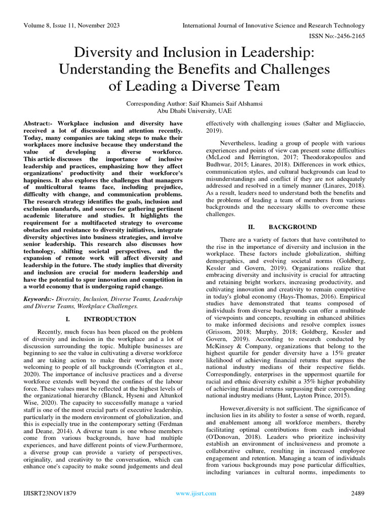 Diverse Leadership Insights | PDF | Leadership | Diversity (Business)