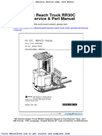 BT Electric Reach Truck Rr30c Operatorservice Part Manual