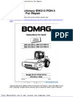 Bomag Machinery Bw213 PDH 3 Instruction For Repair