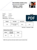 Etc Result Card Lat