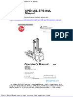 BT Forklift Spe125l Spe160l Operators Manual
