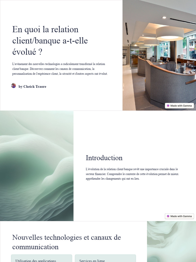Évolution de la relation client en banque | PDF | Banques | Sécurité