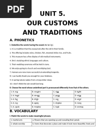 Bài Tập Thực Hành Tiếng Anh 8 Global Success MLH - Có Đáp Án UNIT 5. OUR CUSTOMS AND TRADITIONS
