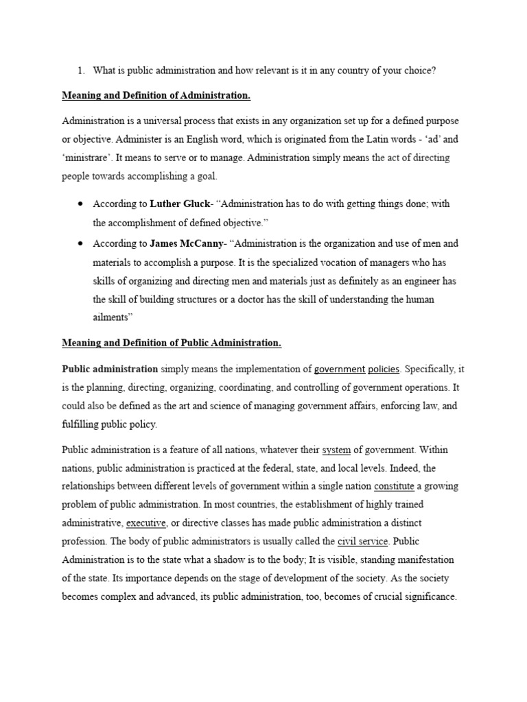 Public administration pdf public administration policy