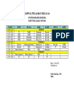 Jadwal Pelajaran Kelas IV A