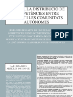 Tema 19. LA DISTRIBUCIO DE COMPETENCIES ENTRE L ESTAT I LES