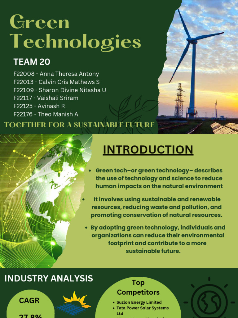 View of Green Technologies for Sustainable Growth | PDF | Renewable Energy ...