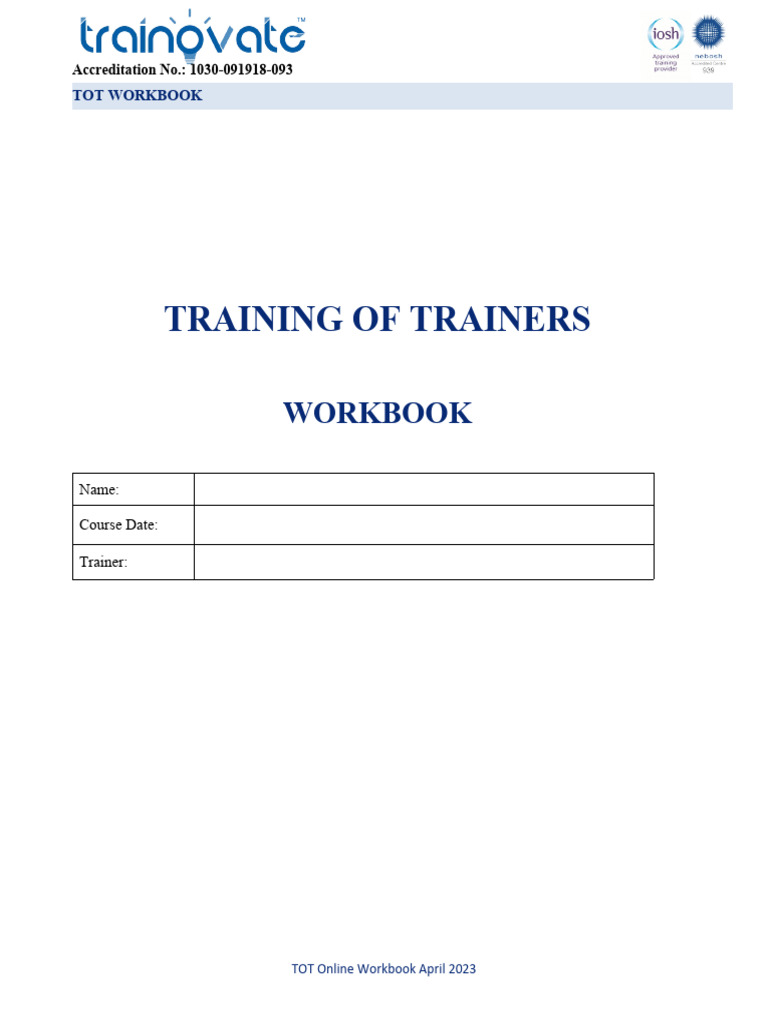 Safety Training Needs Analysis Workbook | PDF | Learning | Personal ...