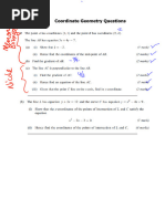 Coordinate Geometry Worksheet