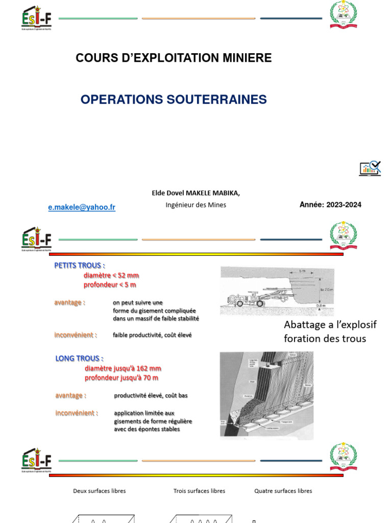Cours D'exploitation Miniere - Procedure | PDF