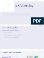 L1 Slides - Introduction To Spreadsheets - Y6